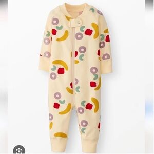Hanna Andersson Cream Pajama Set with Yellow, Red, Purple & Teal Fruit Print